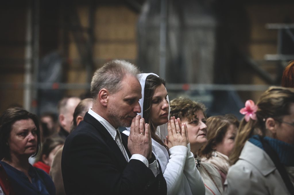 Húsvéti szent mise az esztergomi Bazilikában. A misét Erdő Péter biboros celebrálta.