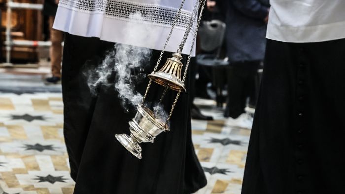 Húsvéti szent mise az esztergomi Bazilikában. A misét Erdő Péter biboros celebrálta.