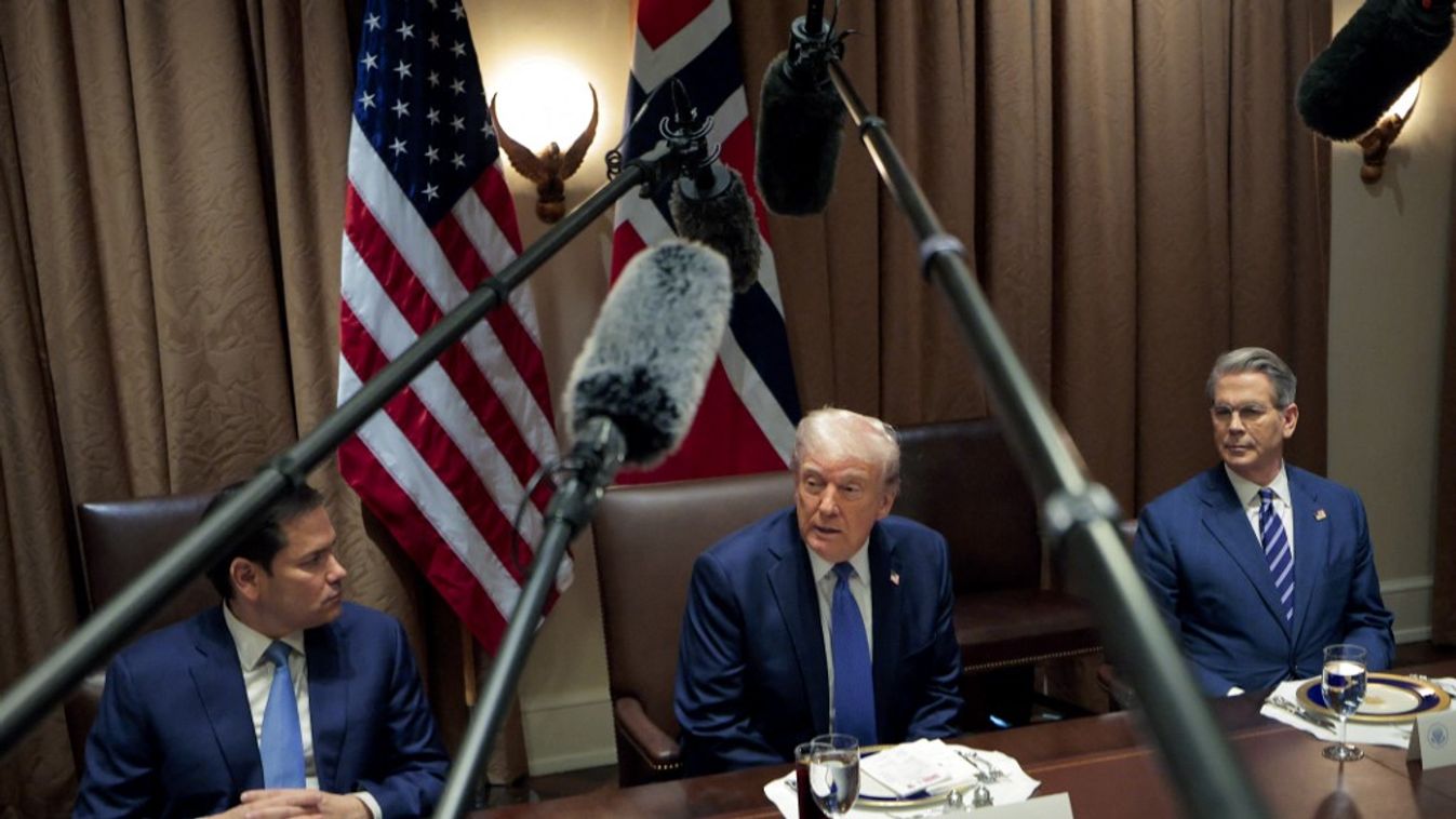 Donald Trump amerikai elnök beszédet mond (Fotó: AFP)