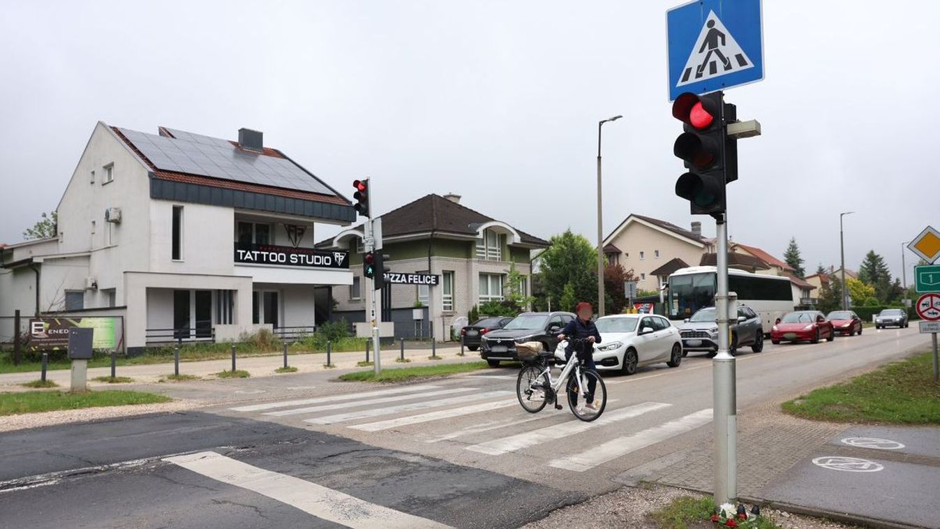 A gyalogosgázolás tragédiájának emlékét mécsesek őrzik (Fotó: Hagymási Bence/24 ÓRA)