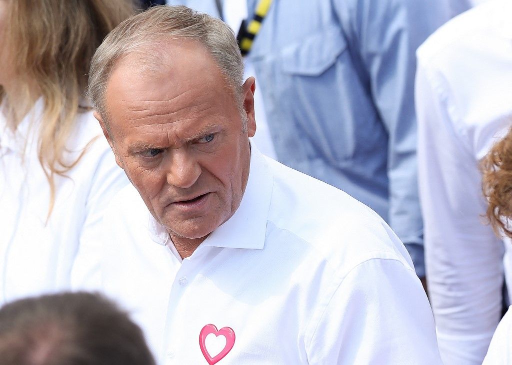 Donald Tusk lengyel miniszterelnök (Fotó: AFP)