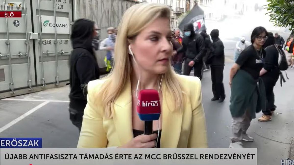 Ismét szélsőbaloldali tüntetők zavarták meg az MCC brüsszeli rendezvényét