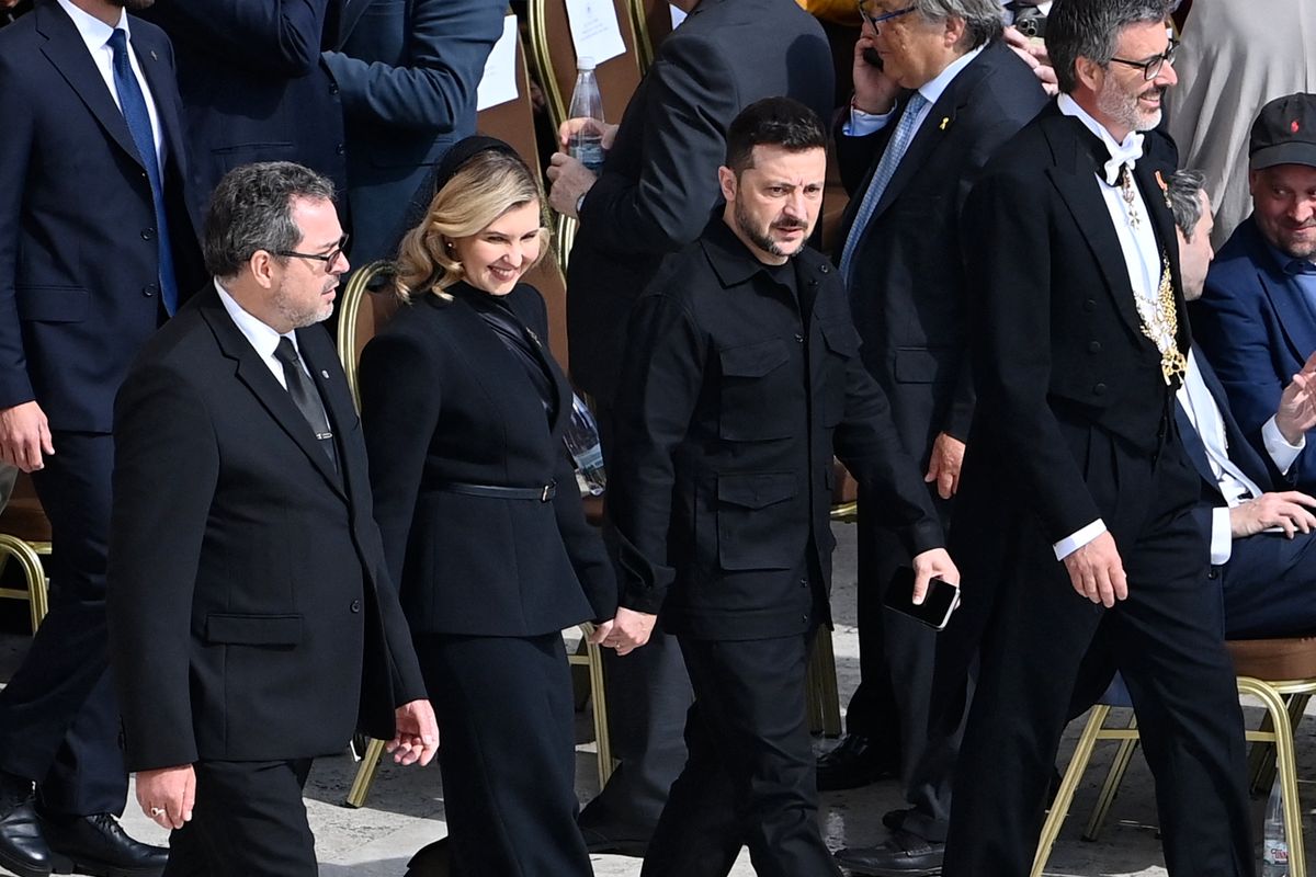 Volodimir Zelenszkij ukrán elnök a pápával találkozik