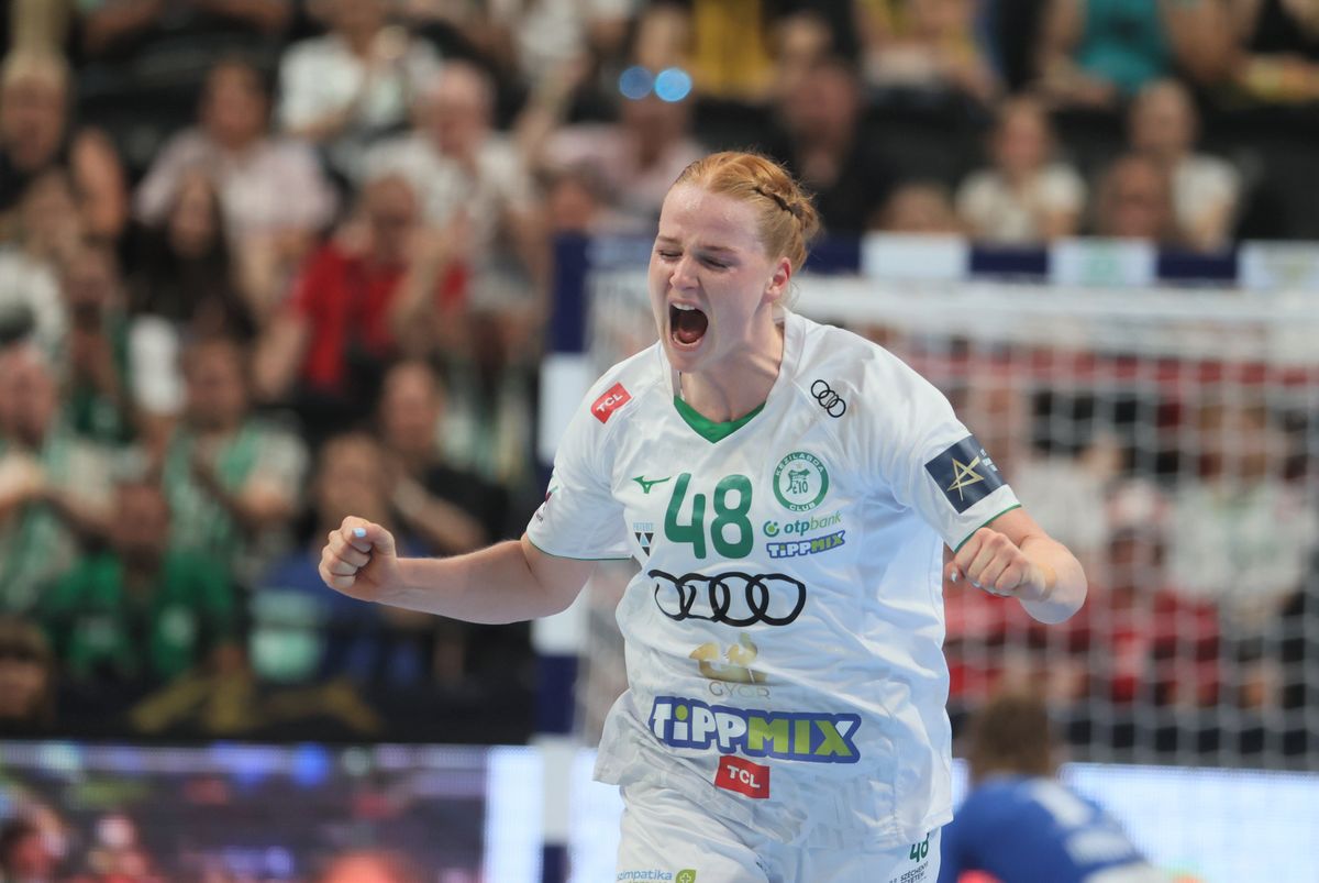 Dione Housheer ahogy az egész szezonban, ma is a Győr egyik legeredményesebb játékosa volt