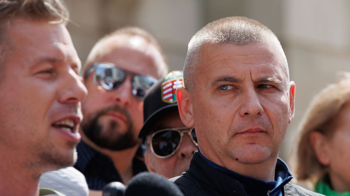 Magyar Péter és Ruszin Szendi Romulusz (Fotó: Hatlaczki Balázs)