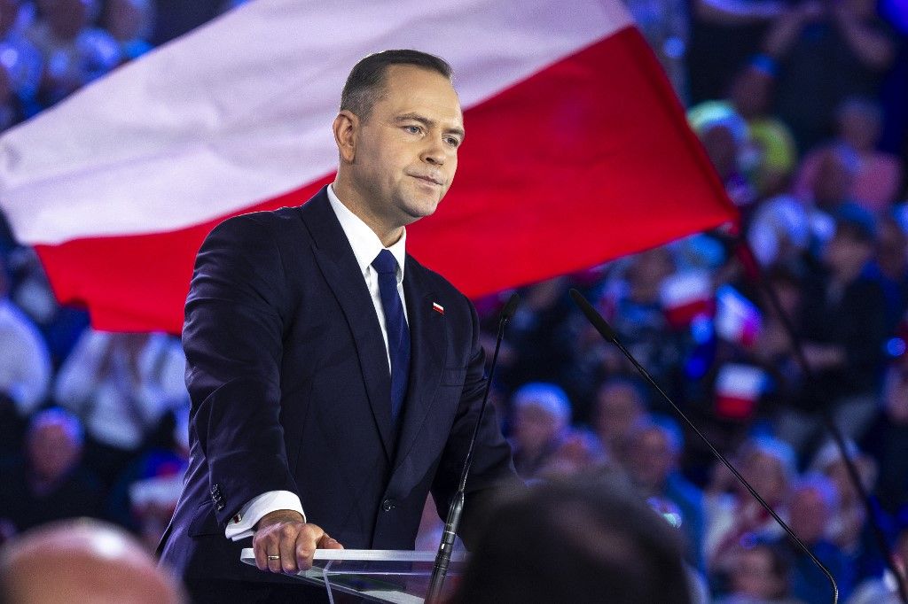 Karol Nawrocki lengyel elnökjelölt Trump elnökkel tárgyalt (Fotó: AFP)