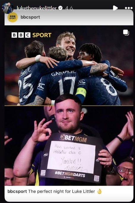 Luke Littler, darts, Premier League, Manchester United