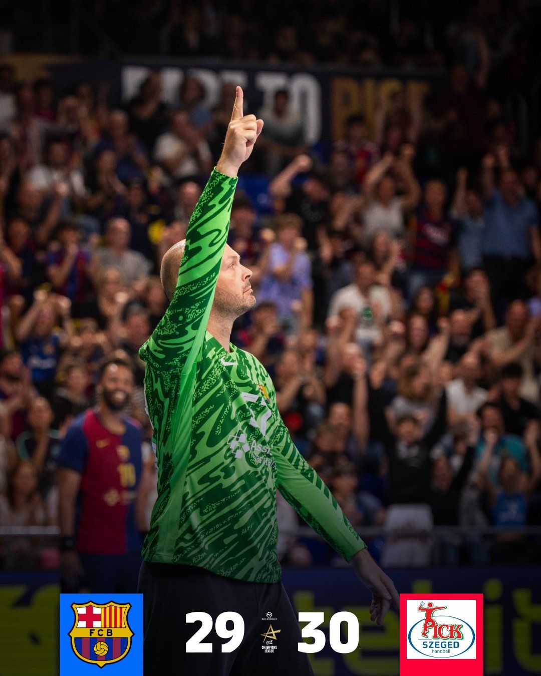 Bár a Szeged nyert, a Barcelona, Carlos Ortega csapata örülhetett