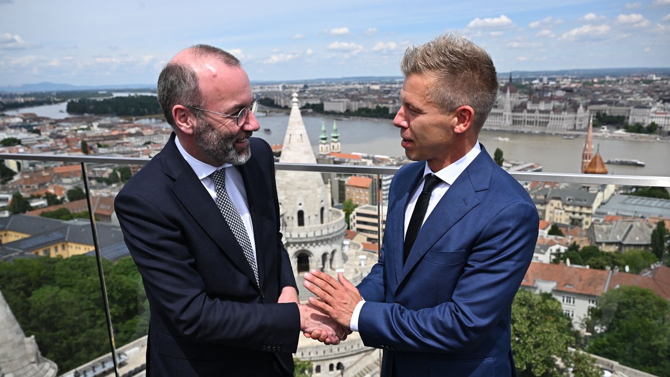 Manfred Weber és Magyar Péter