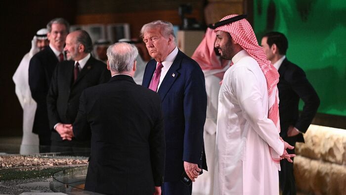 Donald Trump amerikai elnök és Mohammed bin Szalman szaúdi koronaherceg látogatást tesz Diriyah régi kerületében, a szaúdi főváros, Rijád külvárosában