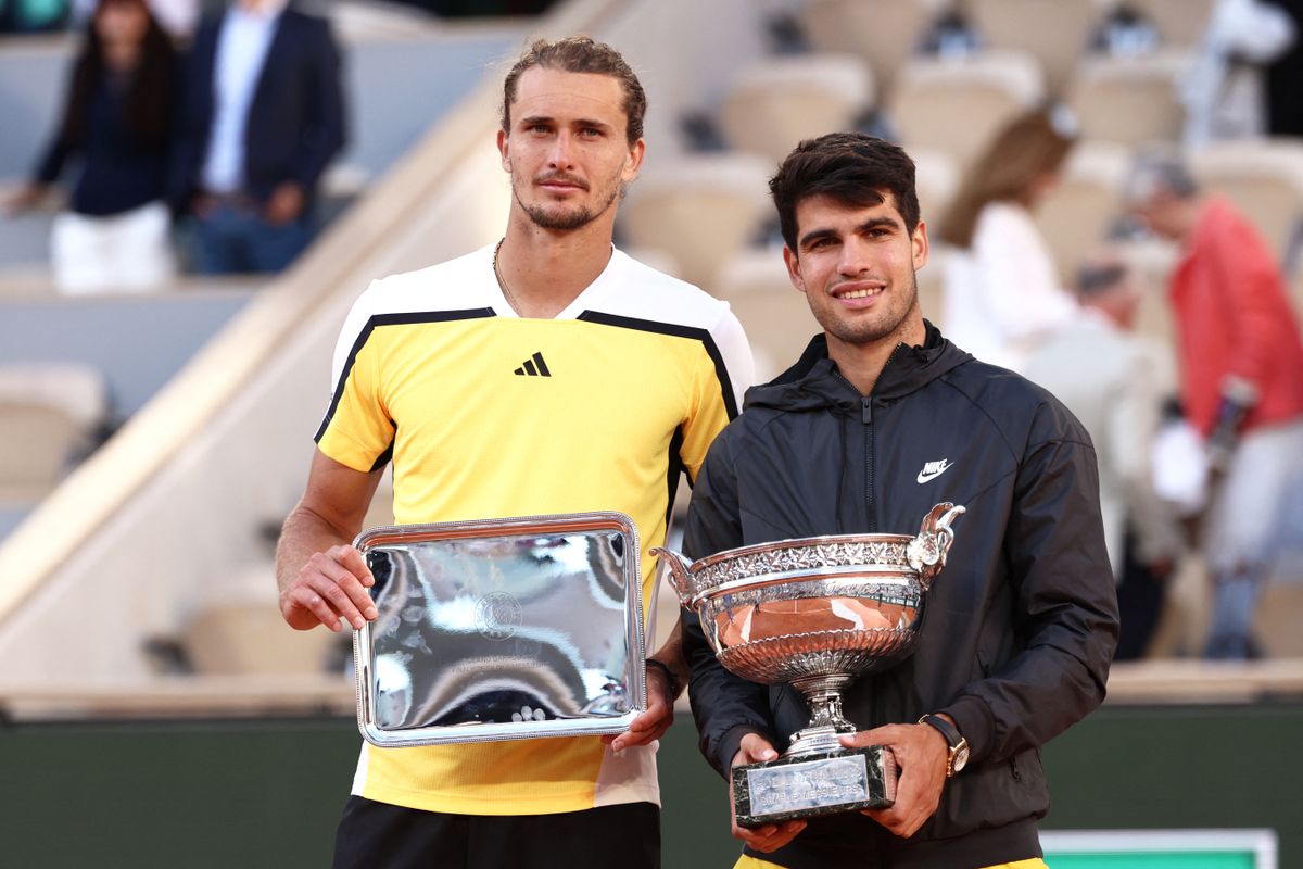 Zverev tavaly elbukta a döntőt a Roland Garroson Carlos Alcarazzal szemben