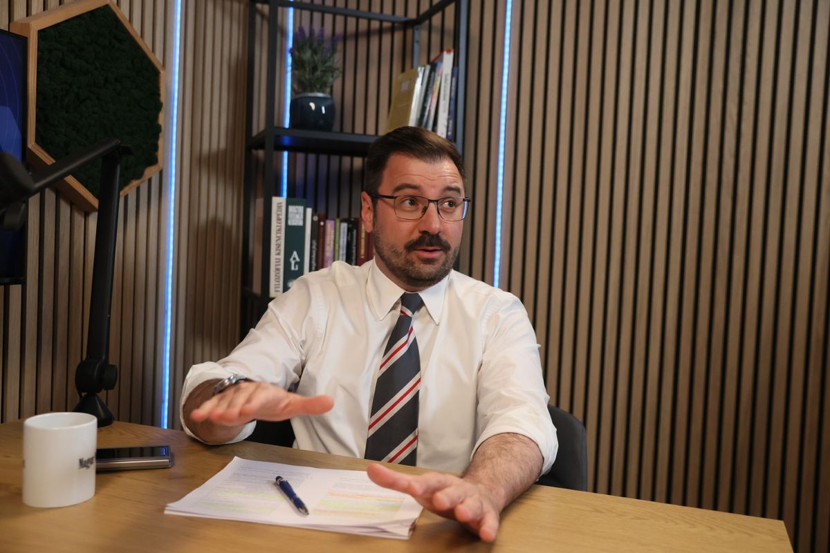Szánthó Miklós a Magyar Nemzet Rapid című műsorának vendége volt nemrég (Fotó: Mirkó István)