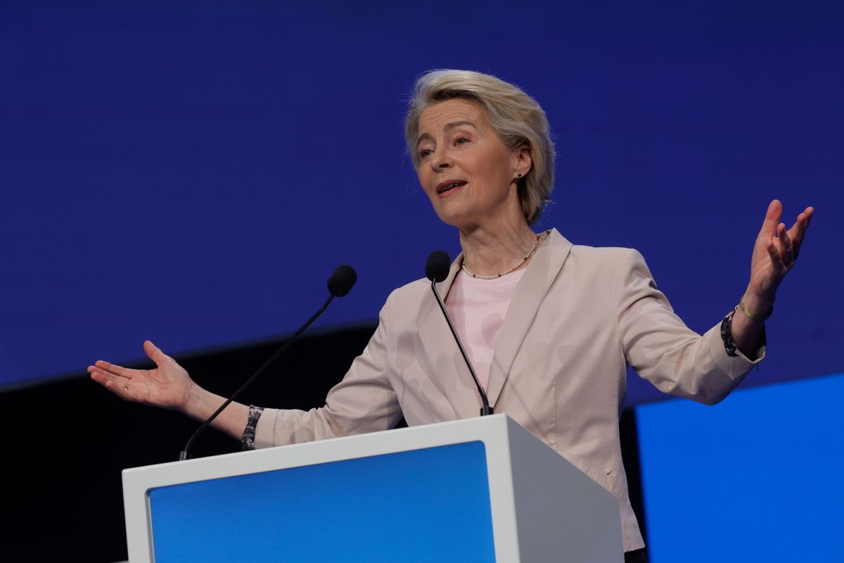 Ursula von der Leyen, az Európai Bizottság elnök (Fotó: MTI/EPA/EFE/Kai Försterling)
