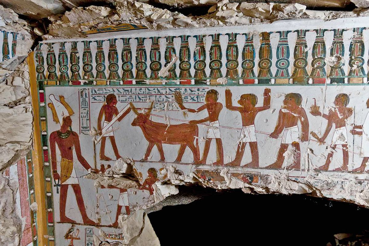 ARCE, Luxor. Qurna, TT110.West Wall,Details,Excavations,Conservation