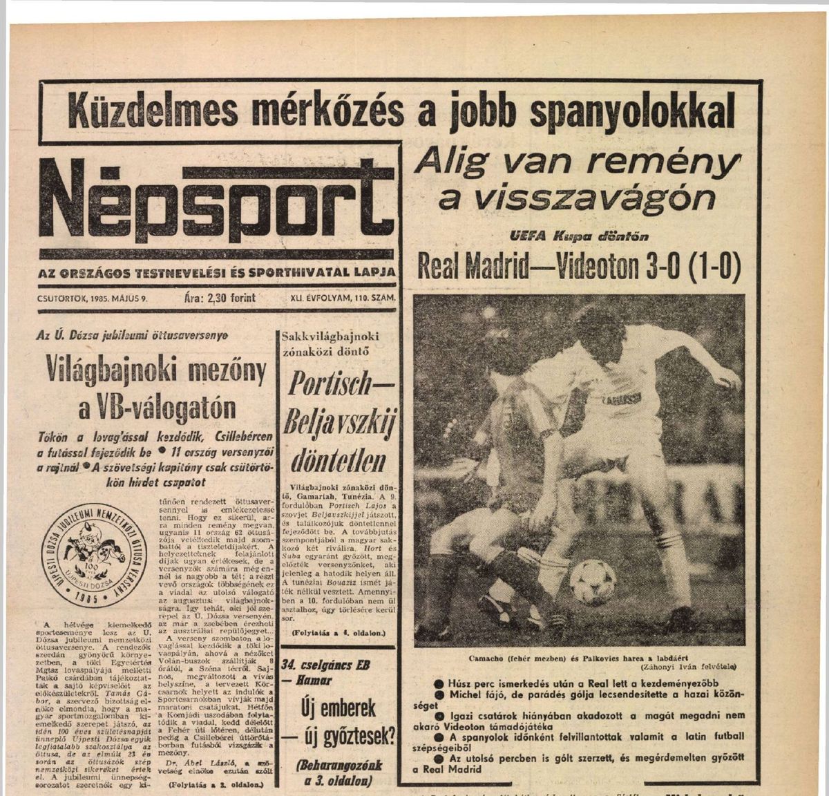 Videoton, Real Madrid, UEFA-kupa, döntő
