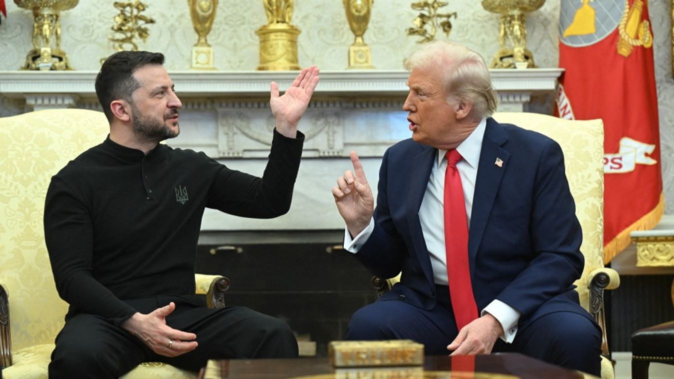 Volodimir Zelenszkij ukrán elnök és Donald Trump amerikai elnök (Fotó: AFP)