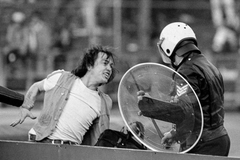 A Heysel-tragédia egyik pillanata 1985. május 29-én
