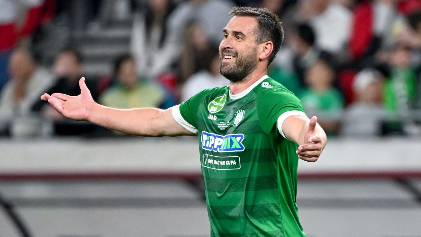 Marco Rossi Budapest, 2024. május 15.
A paksi Böde Dániel a labdarúgó MOL Magyar Kupa döntőjében, a Paksi FC - Ferencvárosi TC mérkőzésen a Puskás Arénában 2024. május 15-én. A Paks hosszabbításban 2-0-ra legyőzte a bajnok Ferencvárost.
MTI/Illyés Tibor