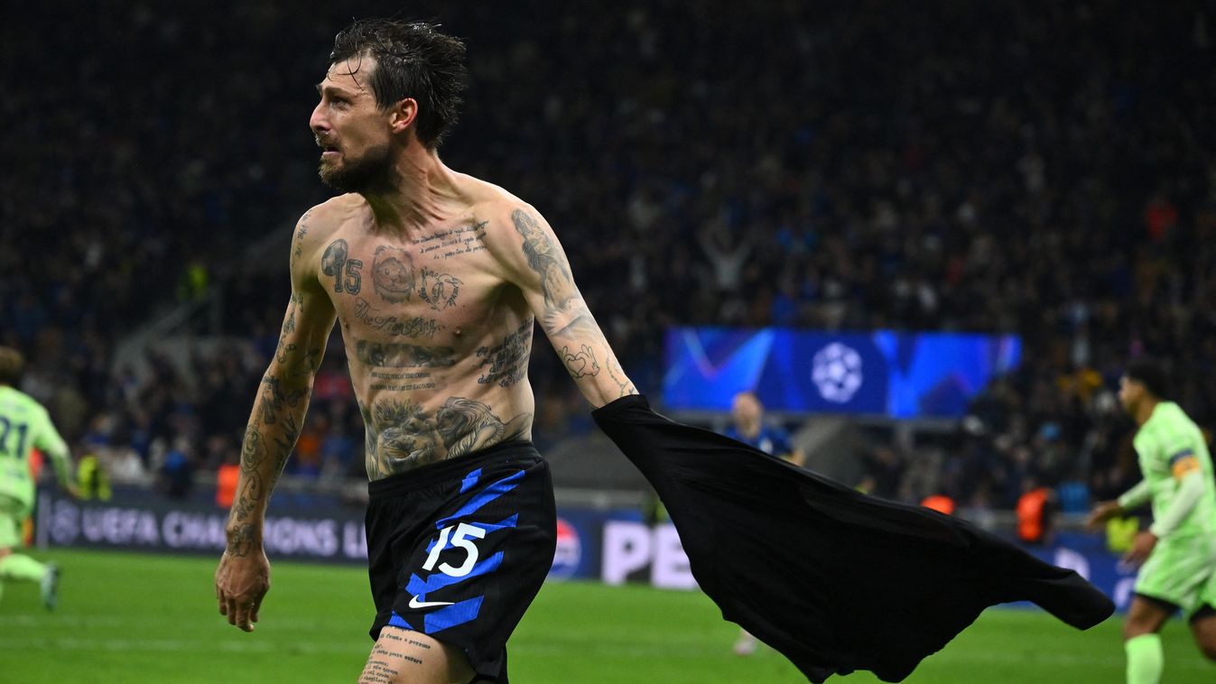 A pillanat, amit egy Inter-szurkoló sem akar elfelejteni: Acerbi kiegyenlít a Barcelona ellen a Bajnokok Ligájában