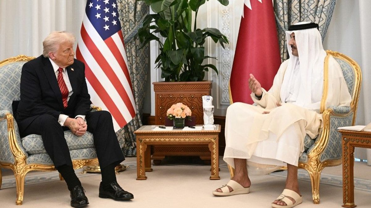 Donald Trump Katarba látogatott a Perzsa-öböl menti körútja részeként