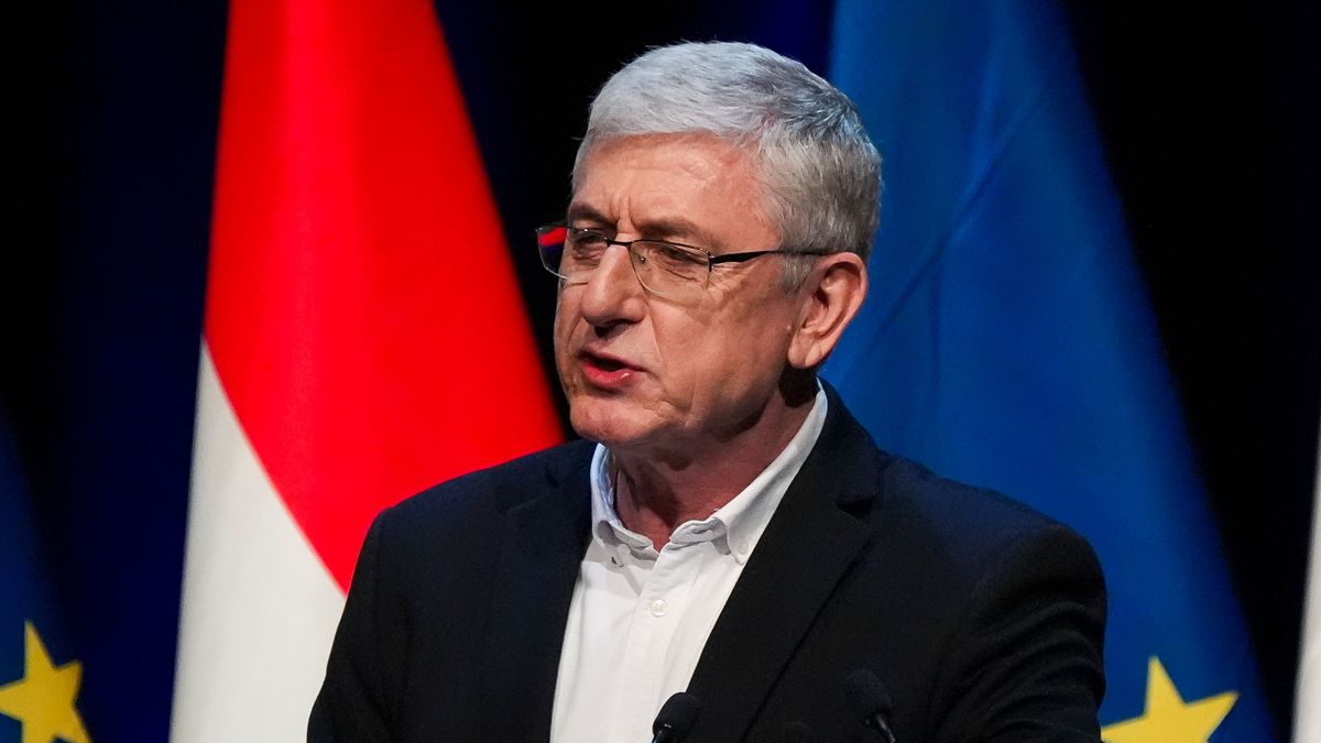 Budapest, 2025. február 2.Gyurcsány Ferenc pártelnök beszédet mond a Demokratikus Koalíció (DK) XV., tisztújító kongresszusán a Budapest Kongresszusi Központban 2025. február 2-án.MTI/Hegedüs Róbert