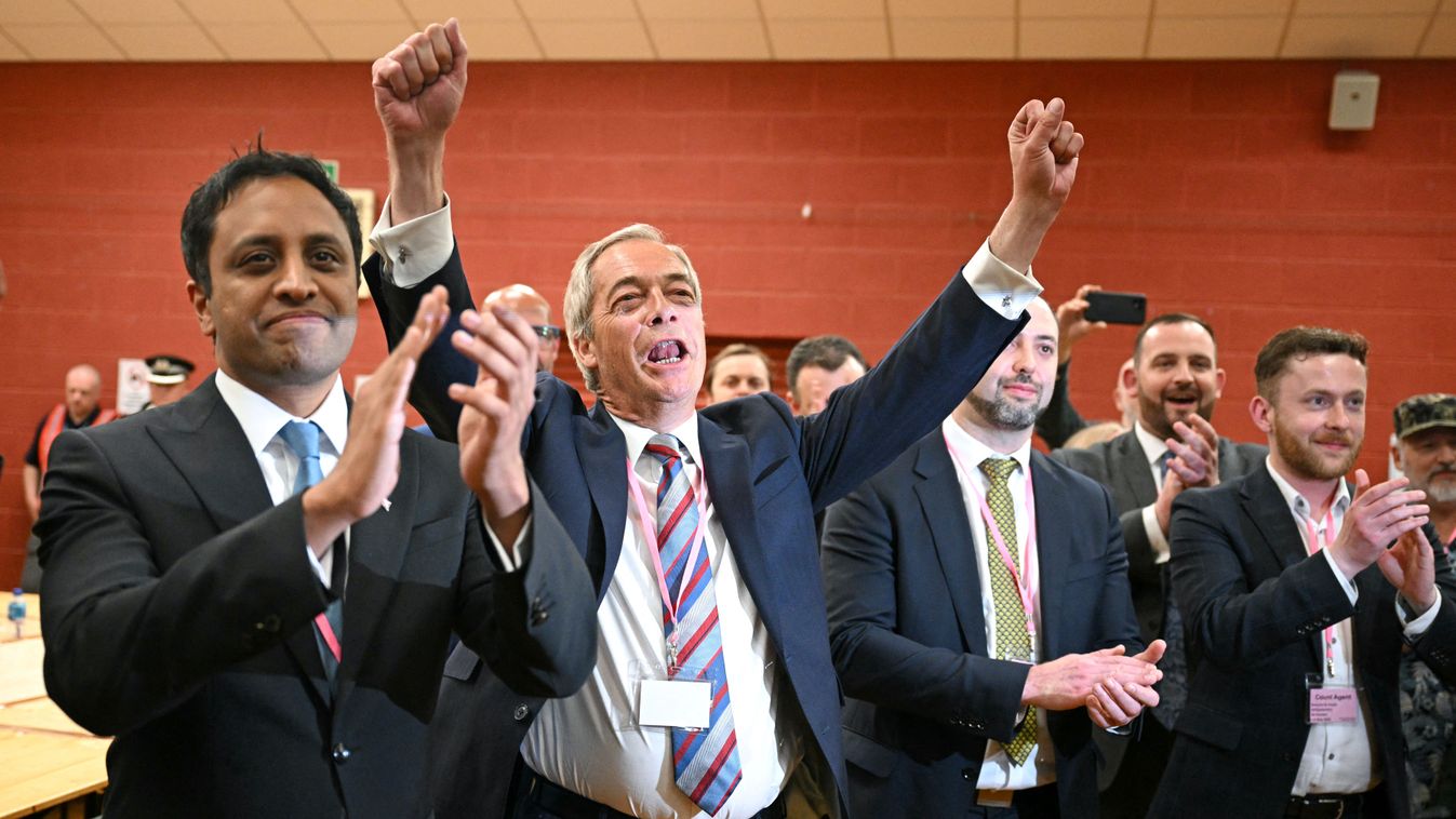 Nigel Farage az eredményváró rendezvényen