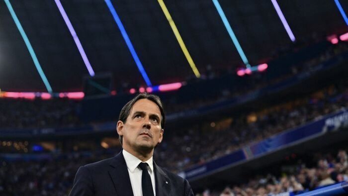 Bajnokok Ligája, BL, döntő, 2025, PSG, Inter, München, Inter Milan's Italian head coach Simone Inzaghi gestures before the UEFA Champions League final football match between Paris Saint-Germain (PSG) and Inter Milan in Munich, southern Germany on May 31, 