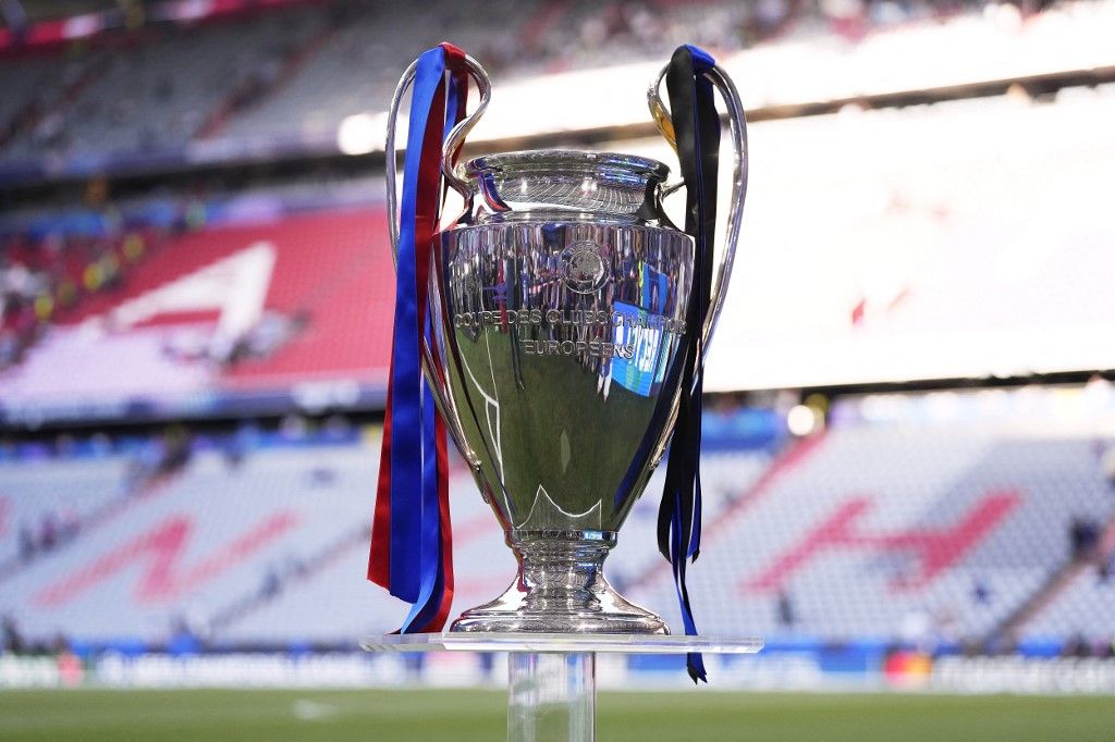 BL-döntő, PSG, Inter, Bajnokok Ligája-trófea, MUNICH, GERMANY - MAY 31: General View of the UEFA Champions League trophy prior the UEFA Champions League Final 2025 between Paris Saint-Germain and FC Internazionale Milano at Allianz Arena on May 31, 2025 in Munich, Germany. (Photo by Jose Breton/Pics Action/NurPhoto) (Photo by Jose Breton / NurPhoto / NurPhoto via AFP)