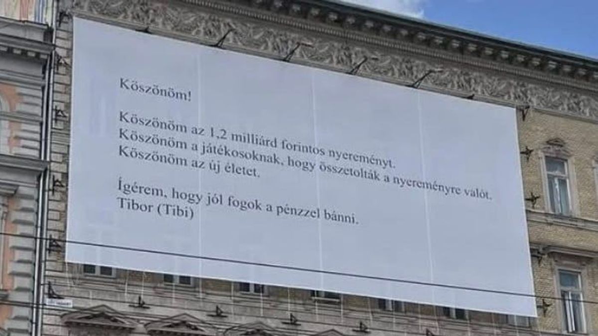 Nem a hatoslottó nyertese rendelte meg a köszönőmolinót az Oktogonra
