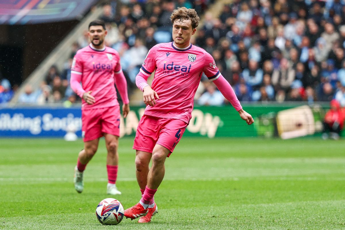 Callum Styles of WBA is in attacking action during the Sky Bet Championship match between Coventry City and West Bromwich Albion at the Coventry Building Society Arena in Coventry, on April 18, 2025. (Photo by Stuart Leggett | MI News/NurPhoto) (Photo by MI News / NurPhoto / NurPhoto via AFP)