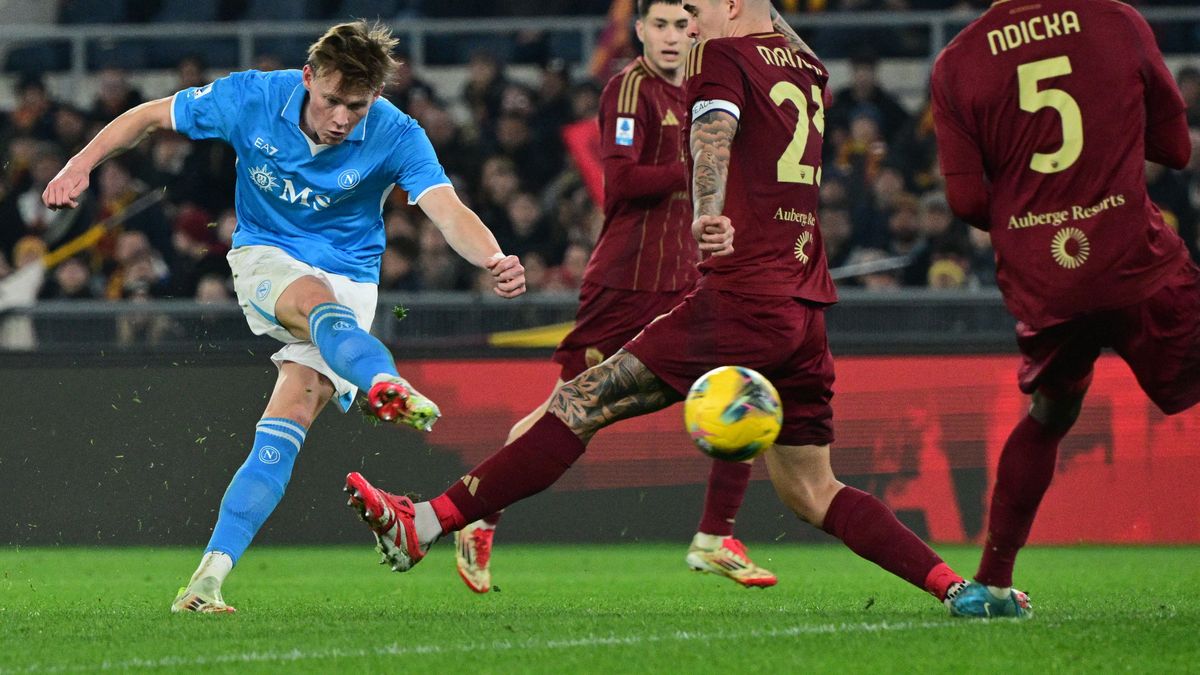 Scott McTominay a Napoli színeiben az AS Roma ellen is betalált