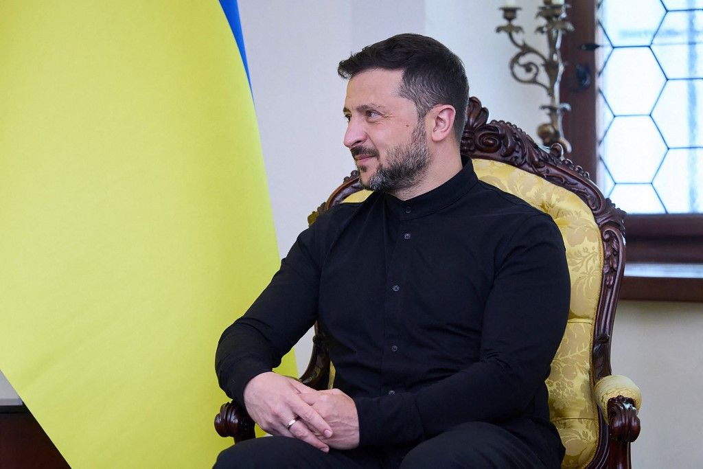 Voldimir Zelenszkij ukrán elnök (Fotó: AFP)