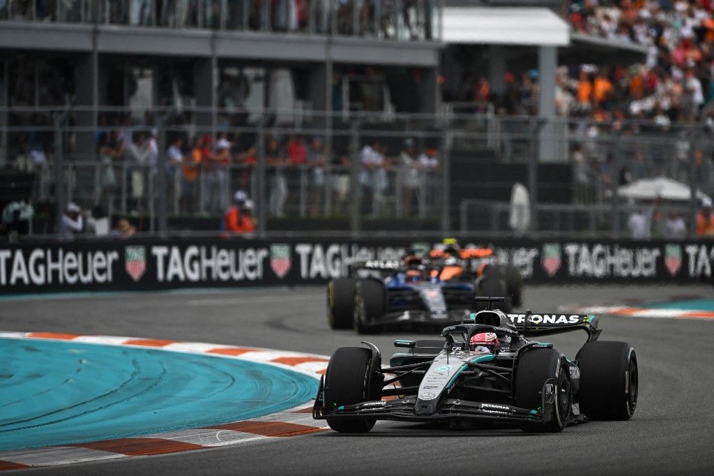 George Russell, Mercedes, F1, Forma-1, Miami Nagydíj, futam