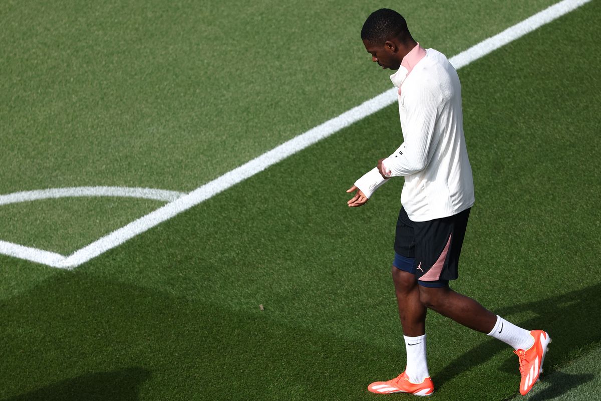Ousmane Dembélé a PSG keddi edzésén