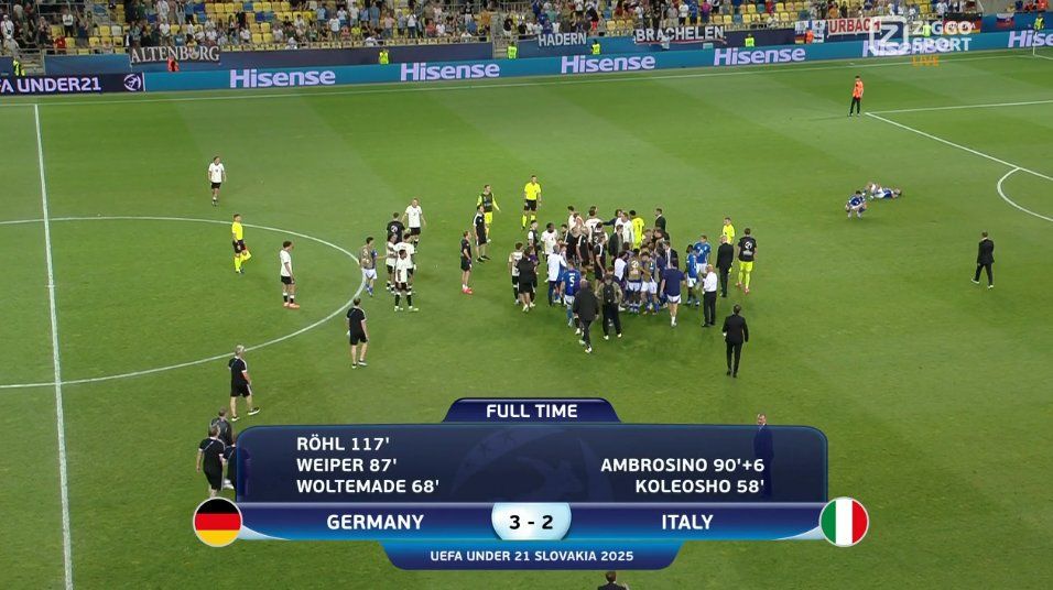 Balhé tört ki a Németország-Olaszország U21-es Eb-negyeddöntő után