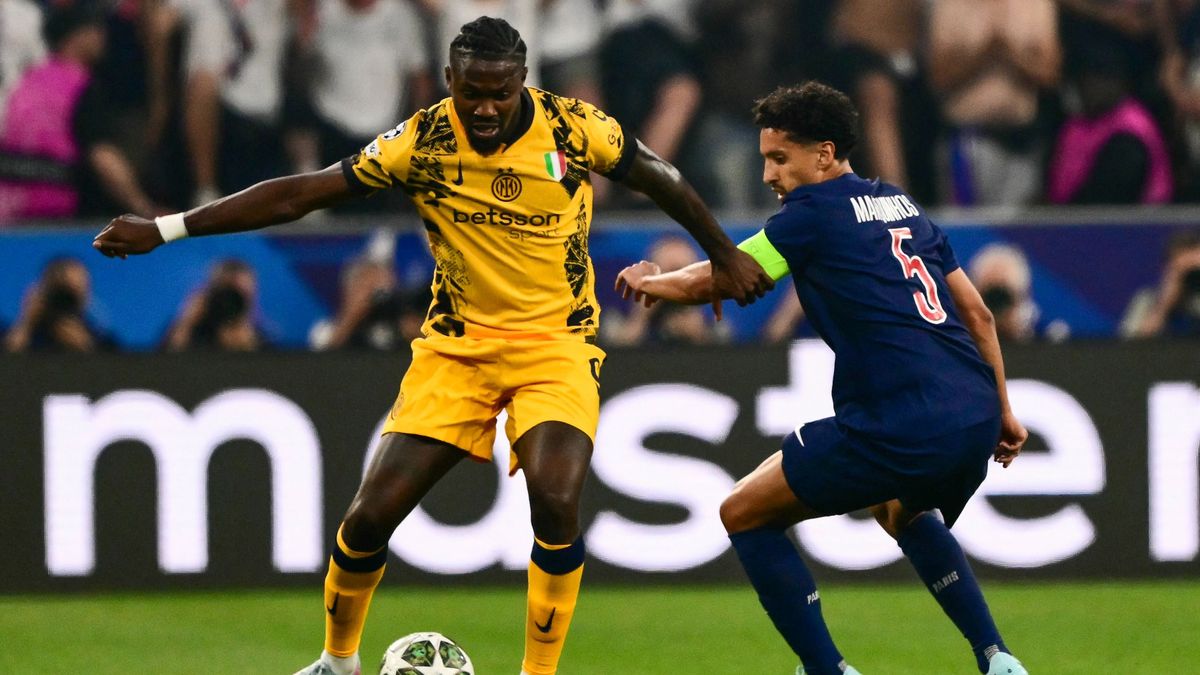Az Inter csatára Marcus Thuram nehéz perceket élt ált a PSG elleni BL-döntőben