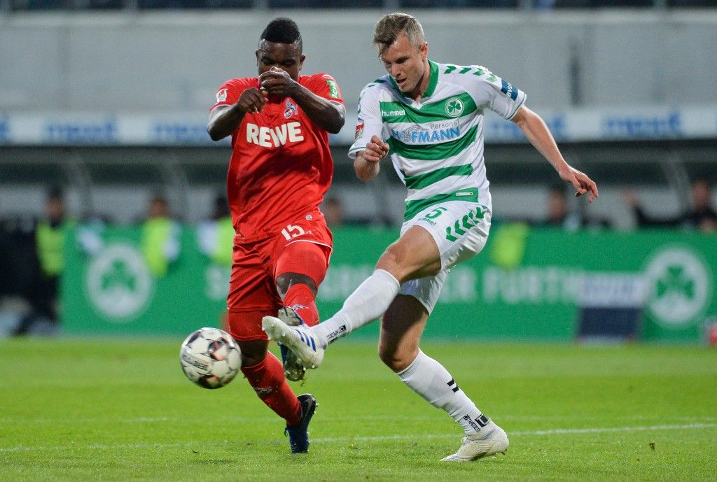 Magyar Richard a Greuther Fürth mezében egy Köln elleni meccsen Németországban