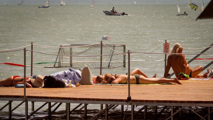 Csopak Balaton hőség