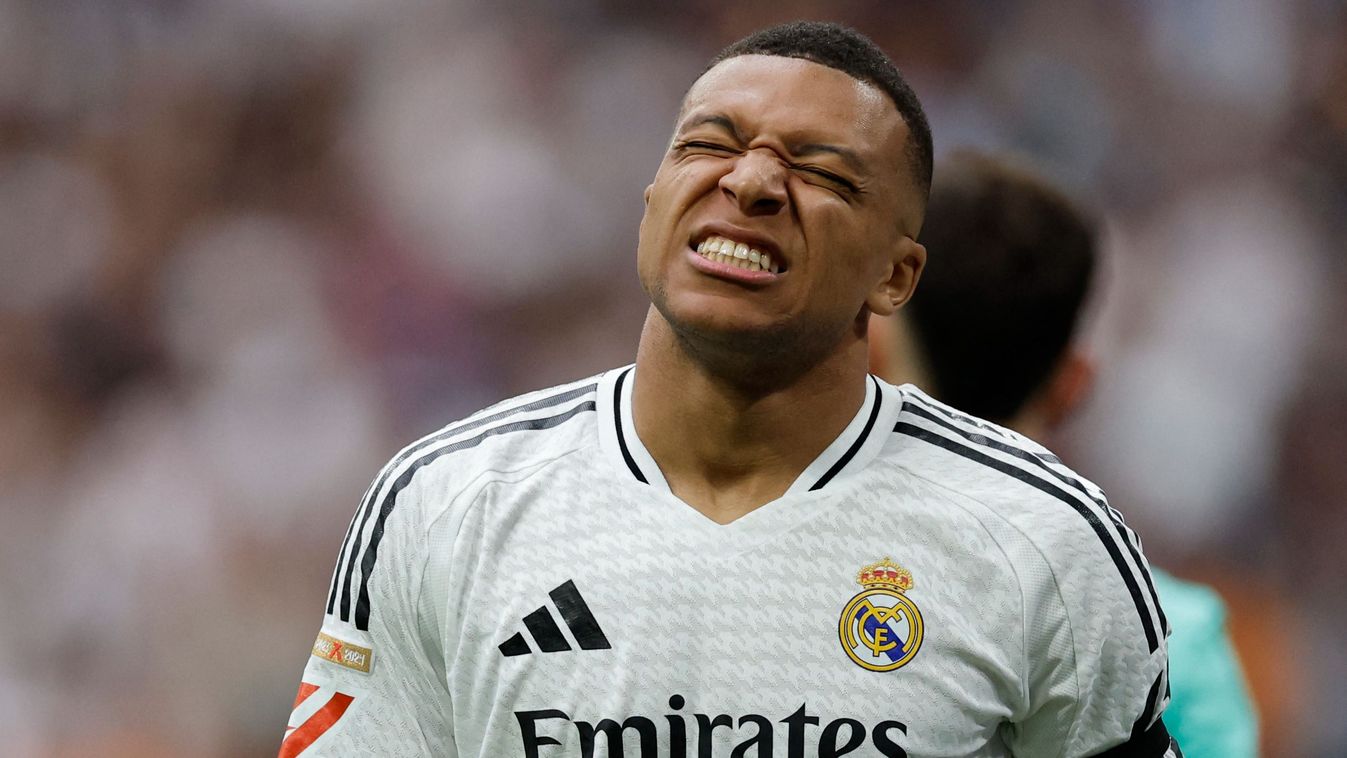 A Real Madrid és a francia labdarúgó-válogatott játékosa, Kylian Mbappé.