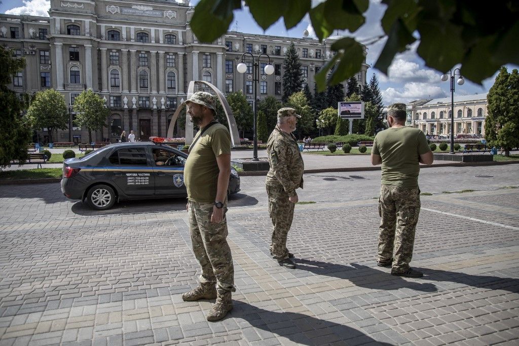 Ukrajnában a katonai mozgósítás szabályai és módszerei egyre nagyobb felháborodást keltenek (Fotó: NARCISO CONTRERAS / ANADOLU)