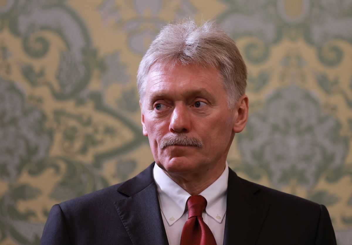 Kremlin spokesman Dmitry Peskov looks on as he attends a meeting between Russia's President and the General Secretary of the Communist Party of Vietnam in Moscow on May 10, 2025, during celebrations of the 80th anniversary of the Soviet Union's victory over Nazi Germany in World War Two. (Photo by Anton Vaganov / POOL / AFP)