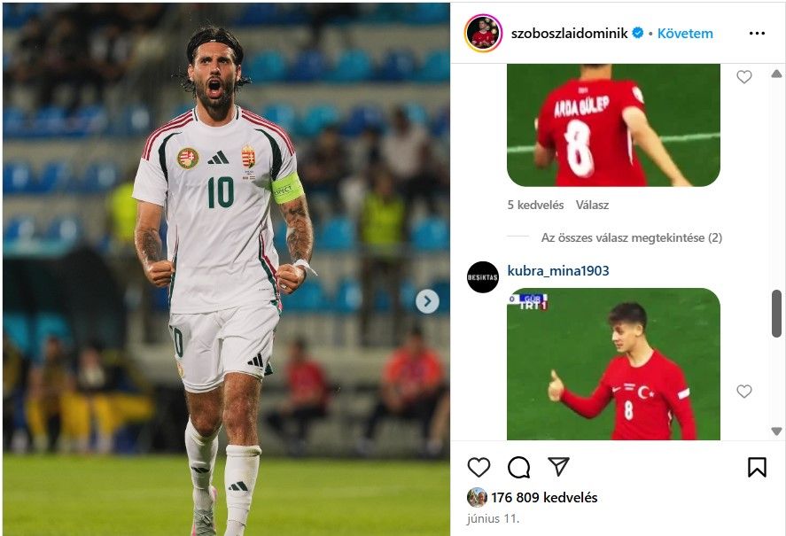 Szoboszlai Dominik oldalát elárasztja török provokáció Arda Güler képeivel
