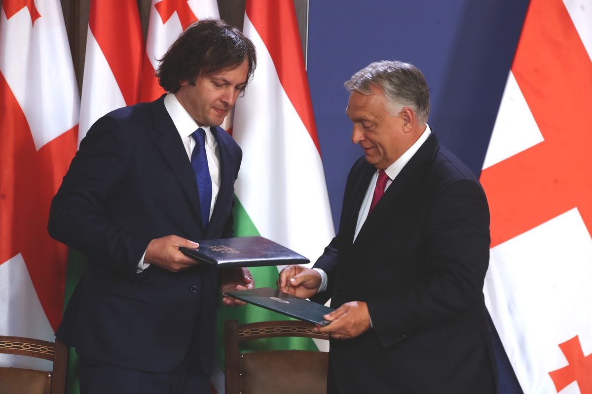 Irakli Kobakhidze Orbán Viktor találkozó