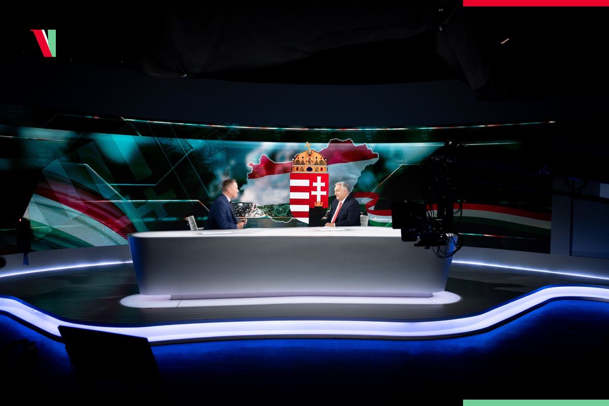 Orbán Viktor miniszterelnök a Tények stúdiójában.