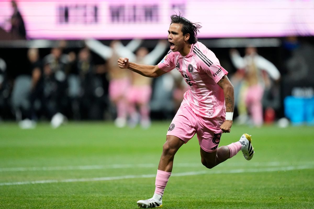 Messi Telasco Segovia central midfield of Inter Miami and Venezuela celebrates after scoring his sides first goal during the FIFA Club World Cup 2025 group A match between Internacional CF Miami and FC Porto at Mercedes-Benz Stadium on June 19, 2025 in Atlanta, Georgia. (Photo by Jose Breton/Pics Action/NurPhoto) (Photo by Jose Breton / NurPhoto via AFP)