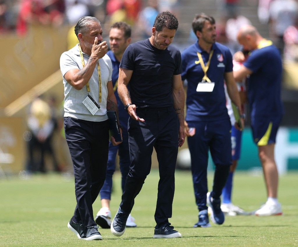 Diego Simeone, az Atlético Madrid vezetőedzője nagyon csalódottan távozik a klubvilágbajnokságról