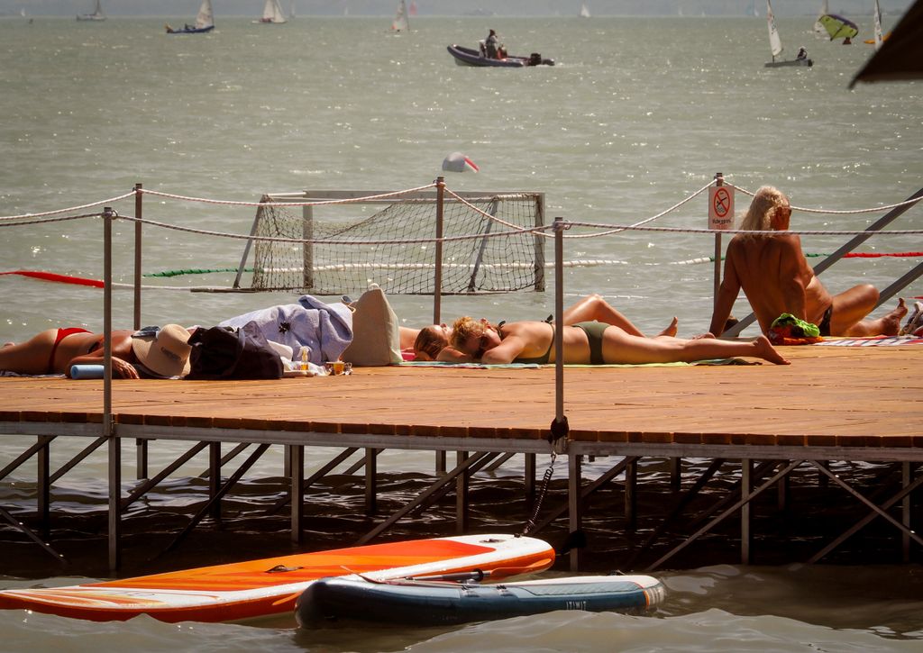 Csopak Balaton hőség