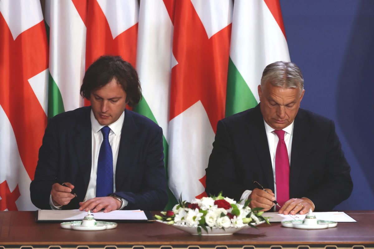 Irakli Kobakhidze Orbán Viktor találkozó