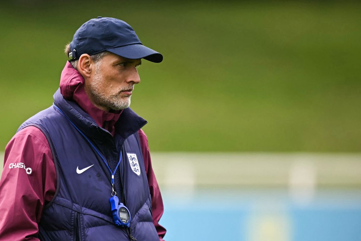England's German head coach Thomas Tuchel takes a training session at St George's Park in Burton-upon-Trent, central England, on June 9, 2025 on the eve of their friendly football match against Senegal. (Photo by Paul ELLIS / AFP) / NOT FOR MARKETING OR ADVERTISING USE / RESTRICTED TO EDITORIAL USE