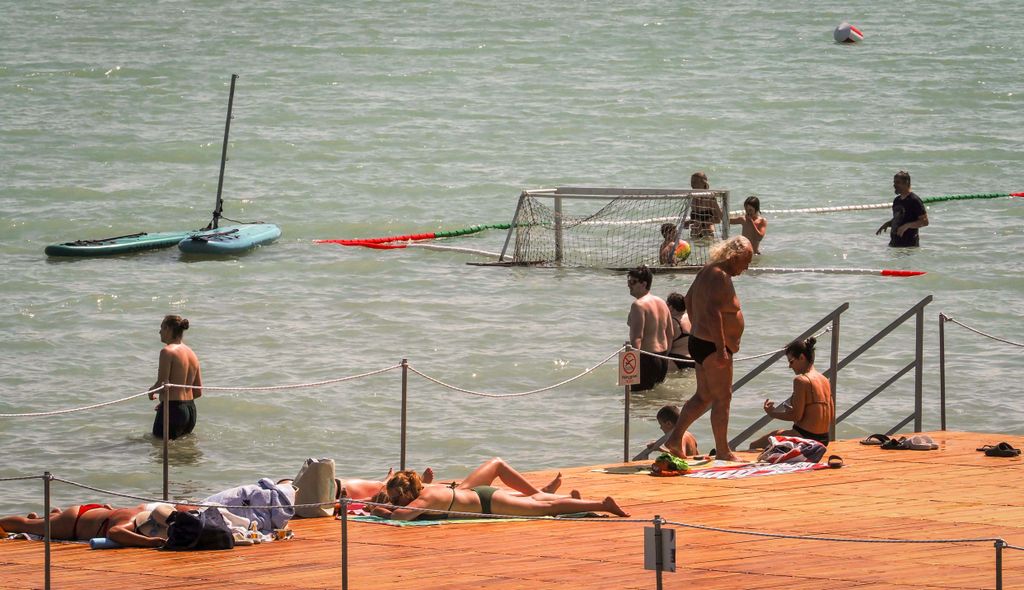 Csopak Balaton hőség